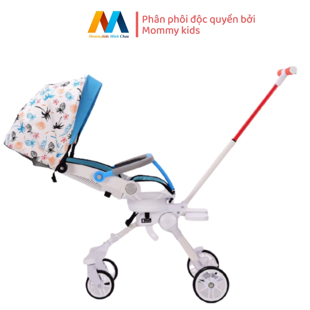 Xe Đẩy Gấp Gọn Đảo Chiều LUCKMAN Ghế Điều chỉnh tư thế ngồi, nằm, xoay 360 độ,vận hành êm ái,đệm da mềm mại