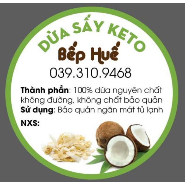 200g Dừa sấy giòn chuẩn Keto thơm ngon nguyên vị - Healthy