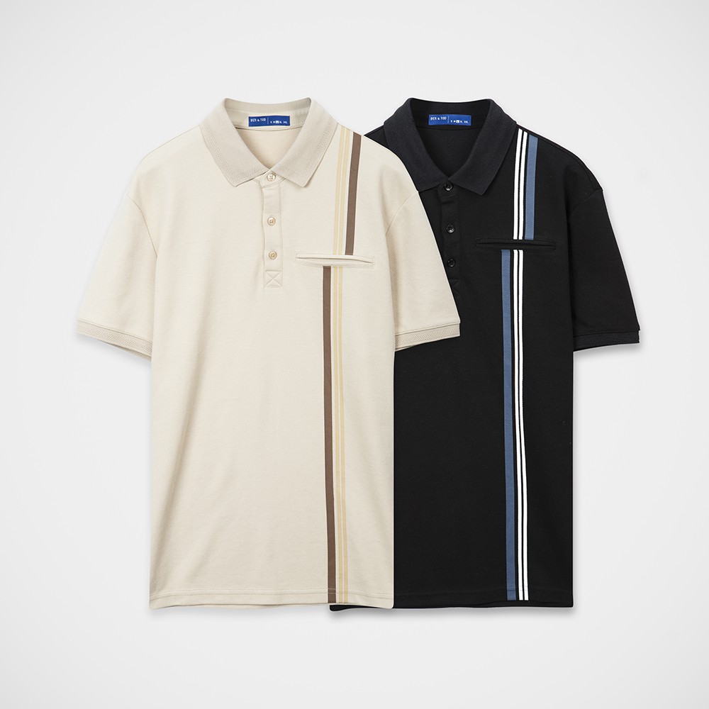 Ben &amp; Tod - Áo thun tay ngắn có cổ Stripe Polo Tees 21272