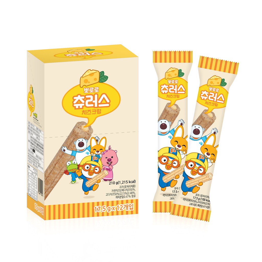 Bánh cuộn giòn Pororo  Hàn Quốc dạng thanh 17.5g