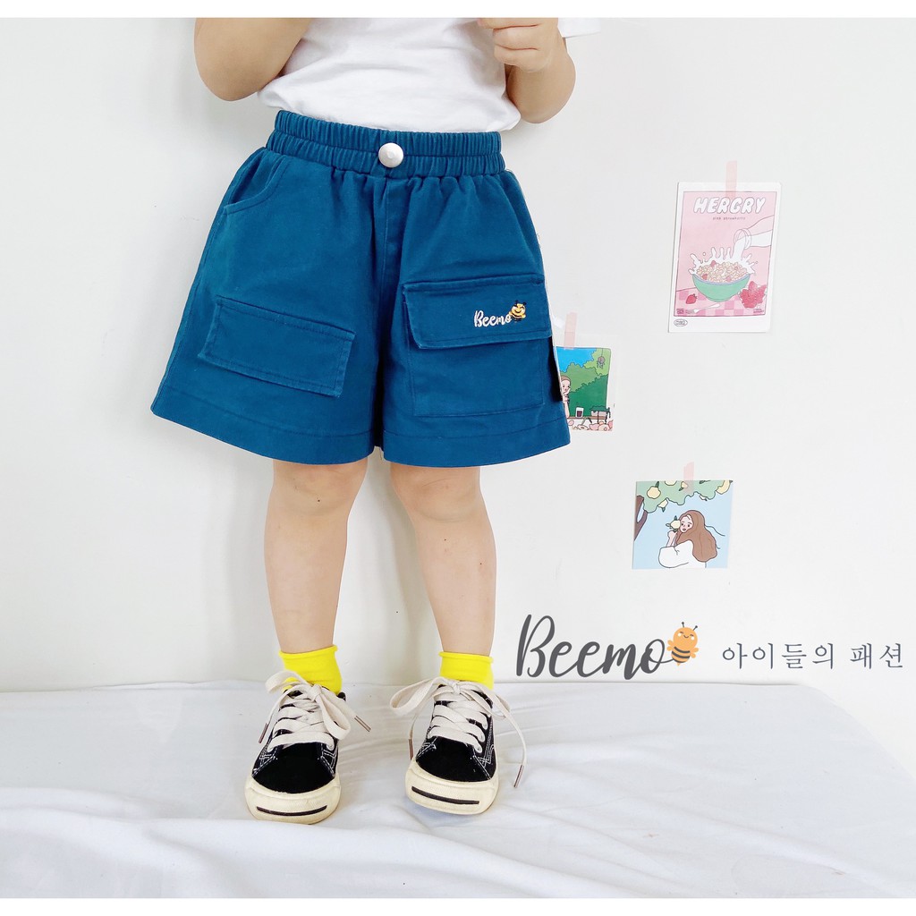 Quần đùi bé trai Beemo - Chất liệu kaki mềm mại, 4 màu xinh xắn, hàng xuất Âu Mỹ chuẩn chất lượng B045