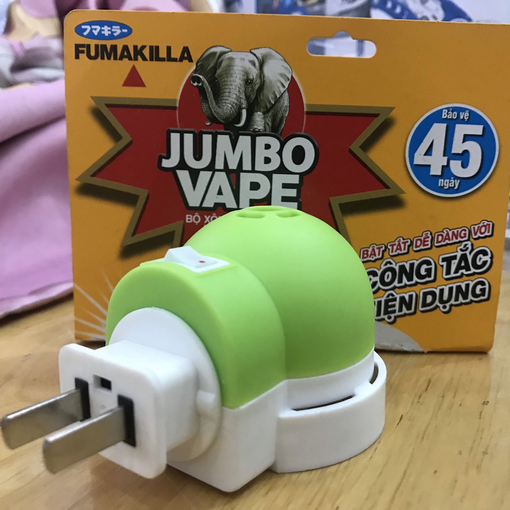 Máy xông khuếch tán + Tinh dầu đuổi muỗi Jumbo Vape của công ty Nhật