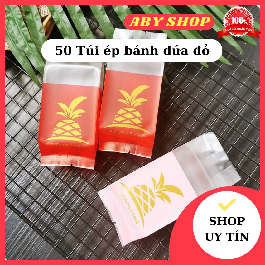 50 Túi ép bánh dứa đỏ ⚡ CAO CẤP ⚡ túi ép bánh dứa không chất bảo quản an toàn khi sử dụng