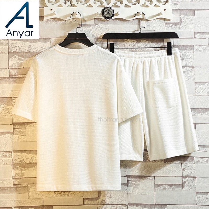 Bộ thun nam, đồ bộ nam mùa hè chất Cotton Xốp Thái phong cách thể thao trẻ trung mạnh mẽ