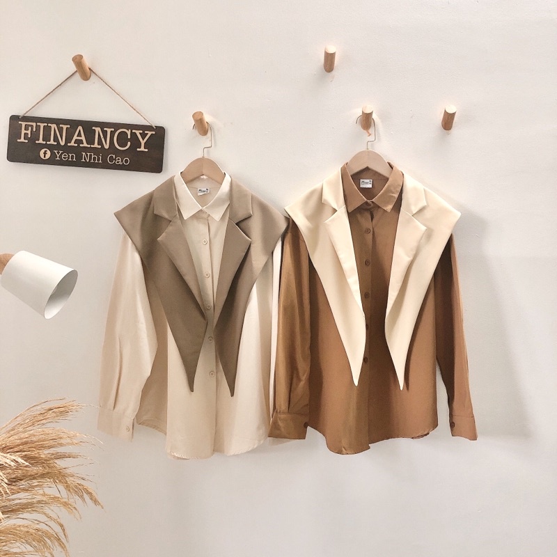 [Thanh lý] Áo sơ mi nữ tay dài form rộng kiểu Hàn Quốc màu trơn công sở đẹp FINANCY A02