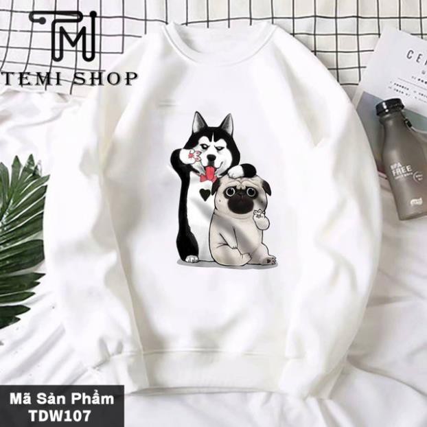 SALE- 'RẺ VÔ ĐỊCH' Áo nỉ sweater husky vui nhộn có bigsize đên hơn 100kg - LIMITED