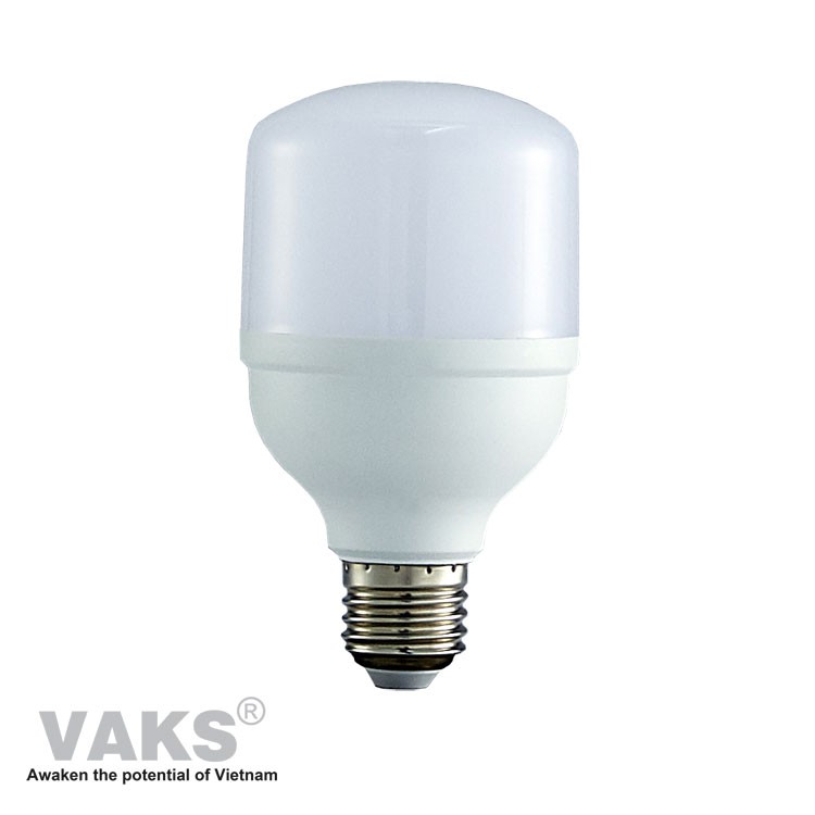 01 cái Bóng đèn Led VAKS búp trụ đuôi E27- công suất 5W, 10W, 15W, 20W, 30W, 40W - 220VAC - Kín nước - Ánh sáng trắng