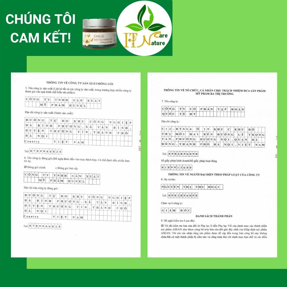 Mặt nạ nâng cơ Emilie 50g ch.ống lão h.óa tươi trẻ că.ng mịn da HT Nature Care