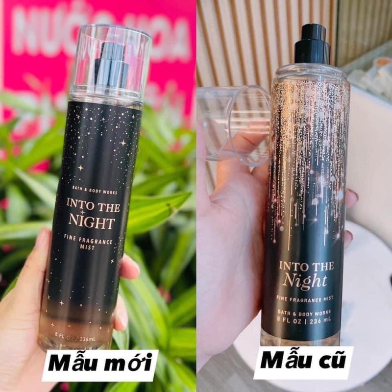 Xịt thơm toàn thân INTO THE NIGHT hãng Bath&Body Works 236ml - Wellstoreuk89