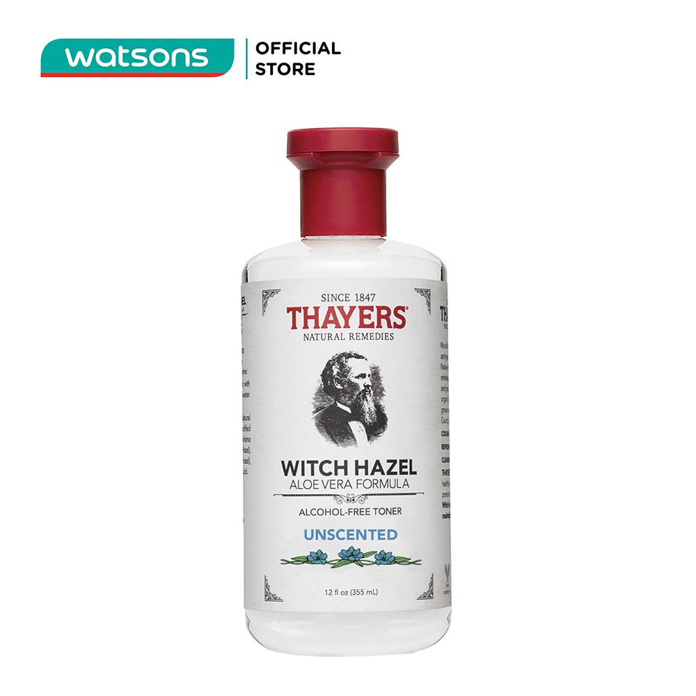 Nước Hoa Hồng Không Cồn Không Mùi Thayers Witch Hazel Unscented 355ml