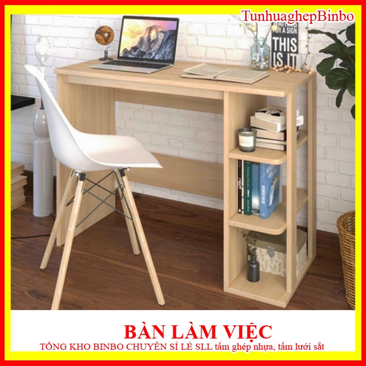 Bàn làm việc 100x40x75cm ✨ HOT ✨ Bàn học kèm kệ sách đa năng gỗ cao cấp hàng dày 12 li