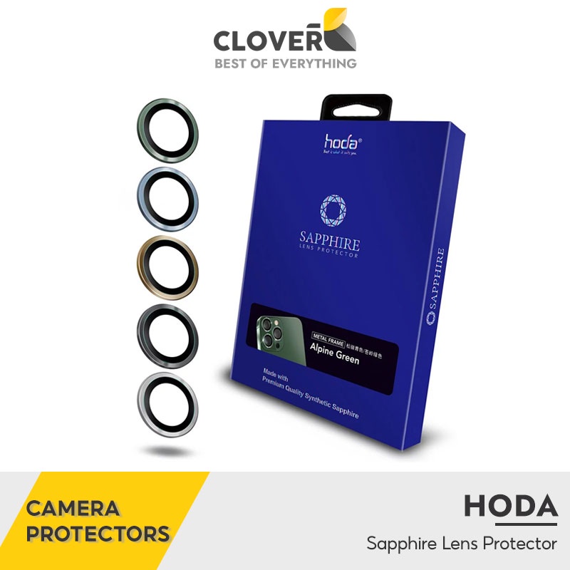 Kính Cường Lực Sapphire Bảo Vệ Camera Lens Hoda Viền Titanium Độ Cứng 9 Chuẩn Mohs Chống Trầy Xước Cho Ip13 Pro Max