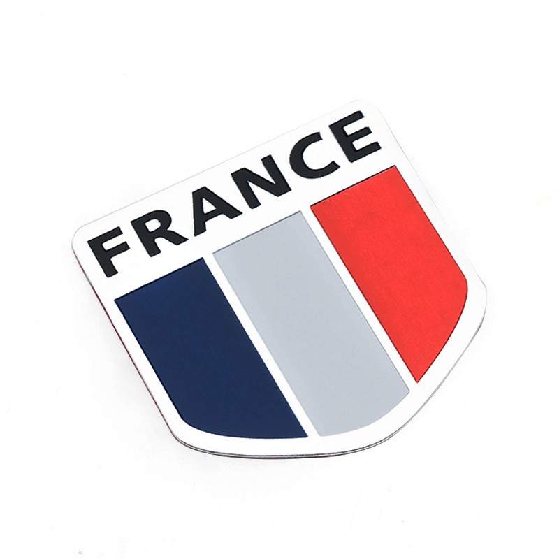 Miếng dán kim loại CỜ FRANCE ( 5cm x 5cm )