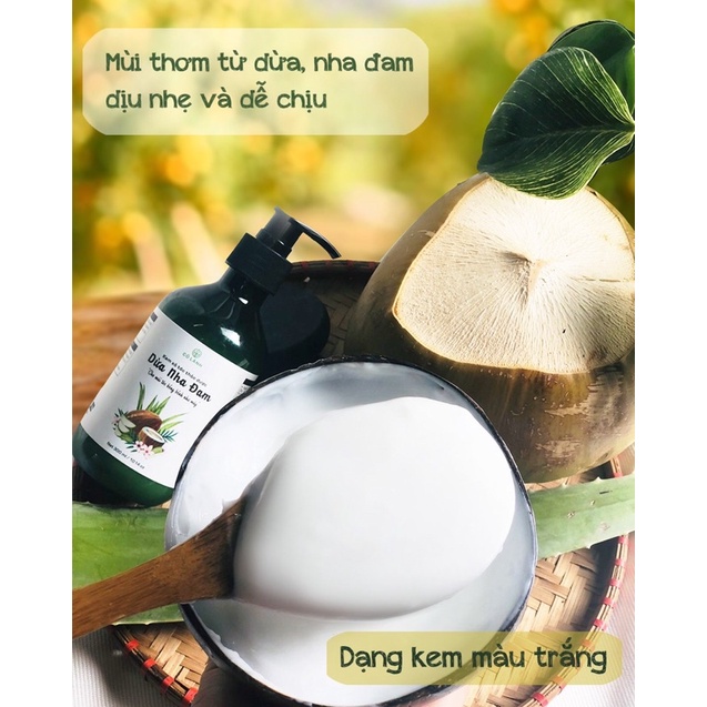 Dầu xả tóc thảo dược dừa nha đam Cỏ Lành 300ml - Dưỡng ẩm ,dưỡng tóc khoẻ không khô xơ, hỗ trợ giảm rụng tóc hiệu quả