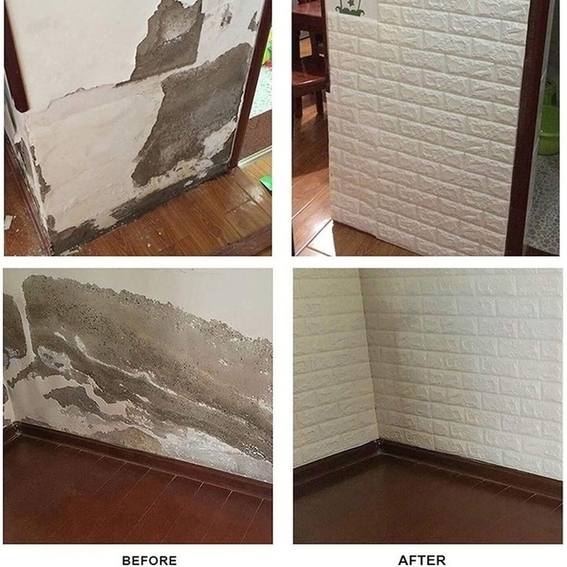 Giấy dán tường họa tiết đá hoa cương 3D tự dính chống thấm nước trang trí phòng trẻ em