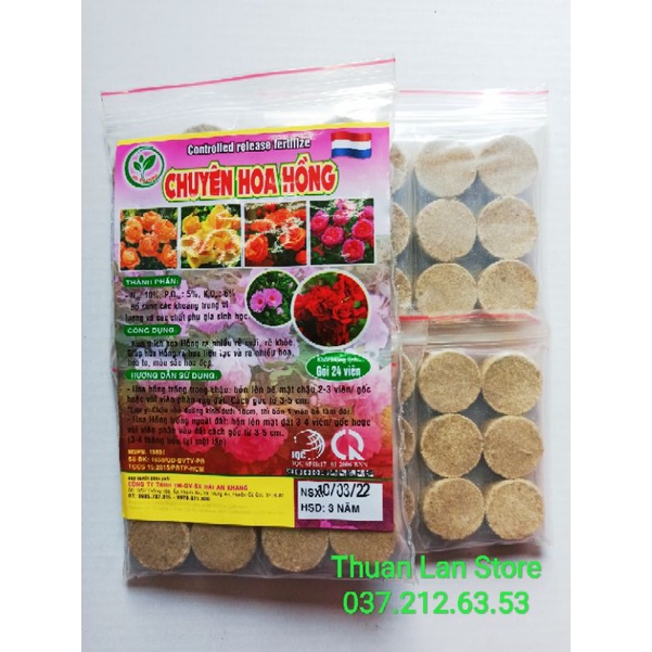 Set 2gói gồm 48viên Tan Chậm Chuyên Hoa Hồng Giúp Cây Phát Triển Tốt