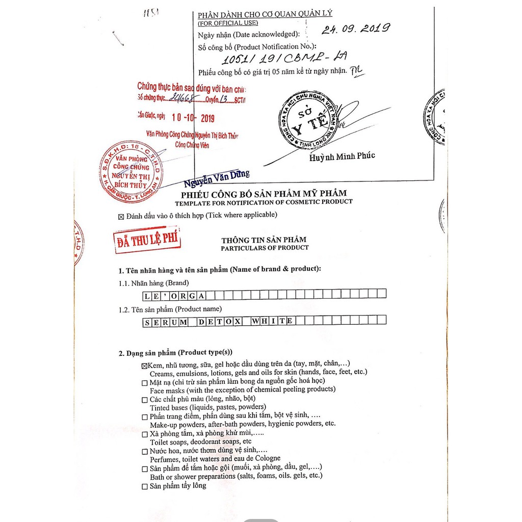 Serum Trắng Da Mờ Nám Le'Orga - Detox White Tinh Chất Trẻ Hóa Da Tăng Độ Ẩm Huyết Thanh Giảm Lão Hóa | BigBuy360 - bigbuy360.vn