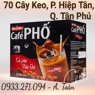Cà phê sữa đá maccoffee cafe phố hộp 240g - cafe phố sữa đá maccoffee 240gr