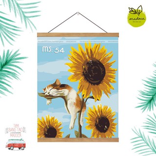 Tranh gỗ dây mèo lười G54