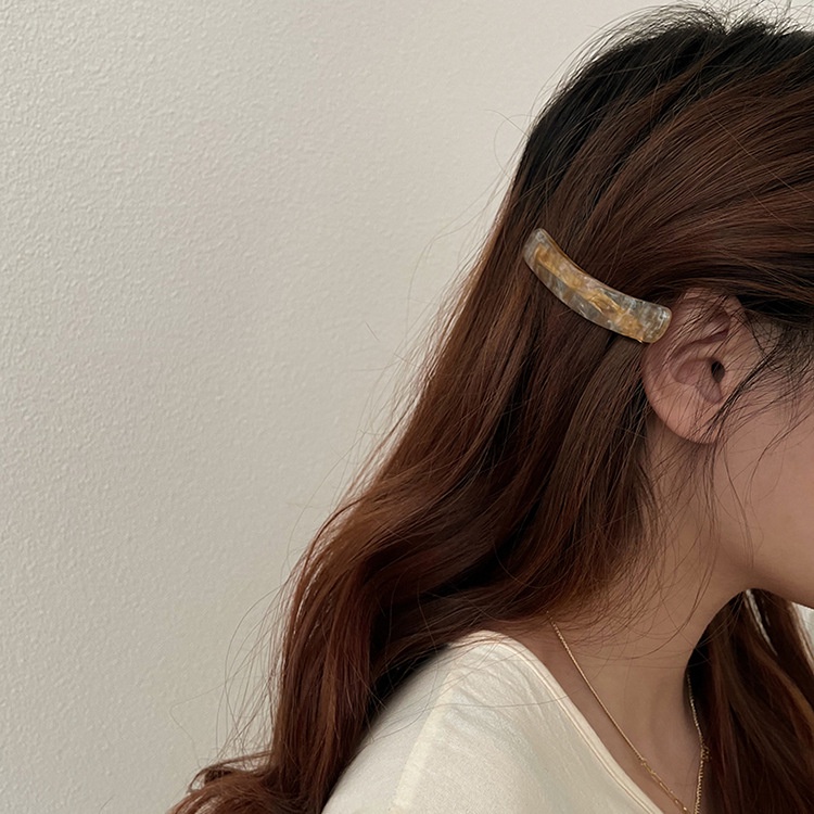 (0457) Kẹp Tóc Mái Thạch Trong Vân Đá Đơn Giản Cổ Điển
