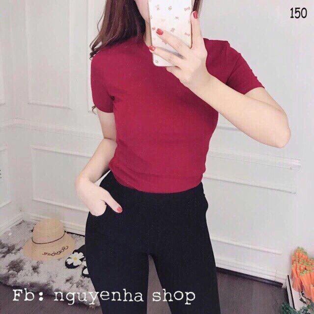 Áo thun gân tay ngắn hàng có sẵn U231013