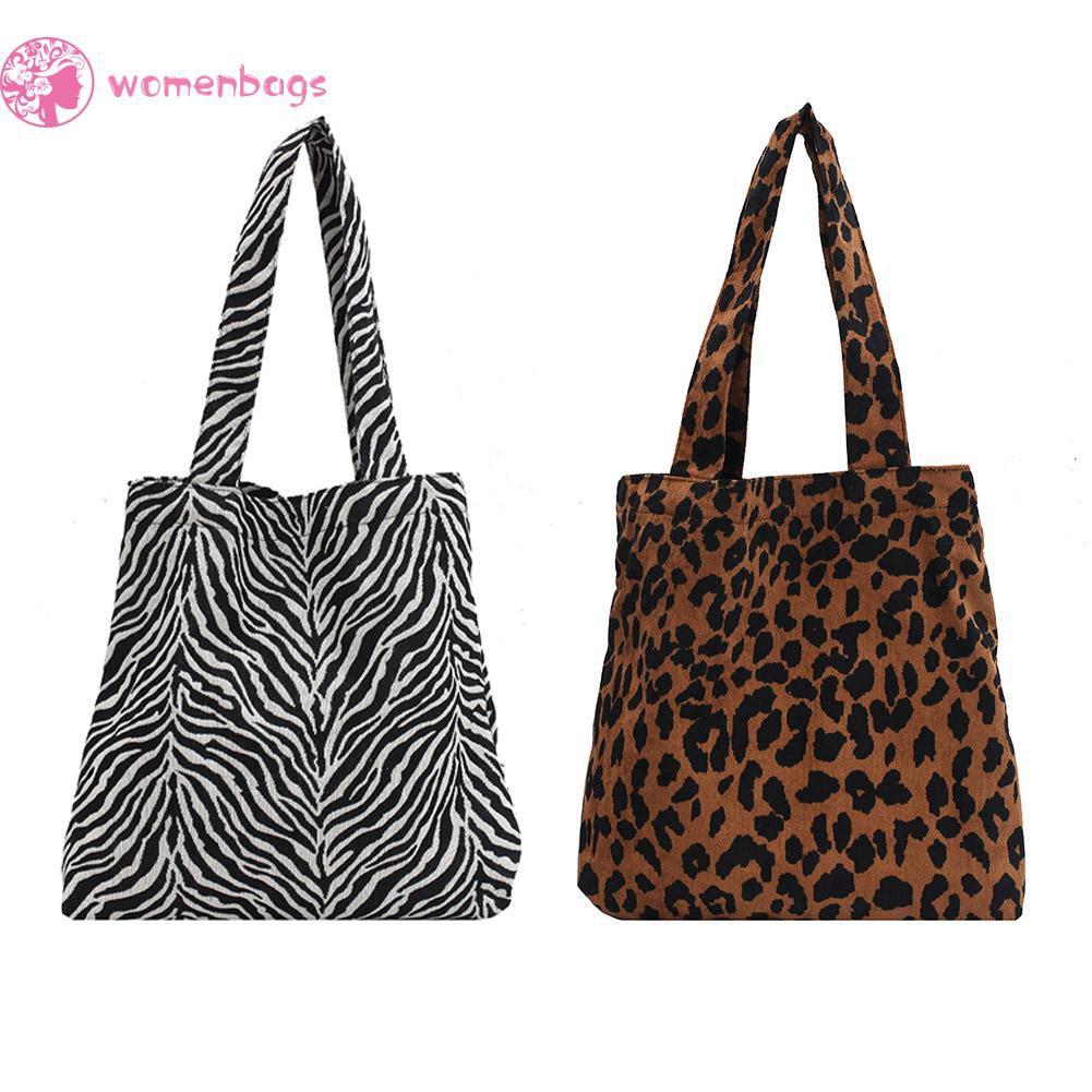 Túi Xách Kích Thước Lớn Họa Tiết Da Báo/Ngựa Vằn Cho Nữ | BigBuy360 - bigbuy360.vn