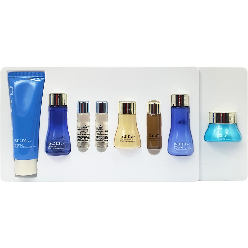 Sét dưỡng sum xanh cấp nước kiềm dầu giảm mụn cực hiệu quả 8 sản phẩm - Su:m37 water full mini
