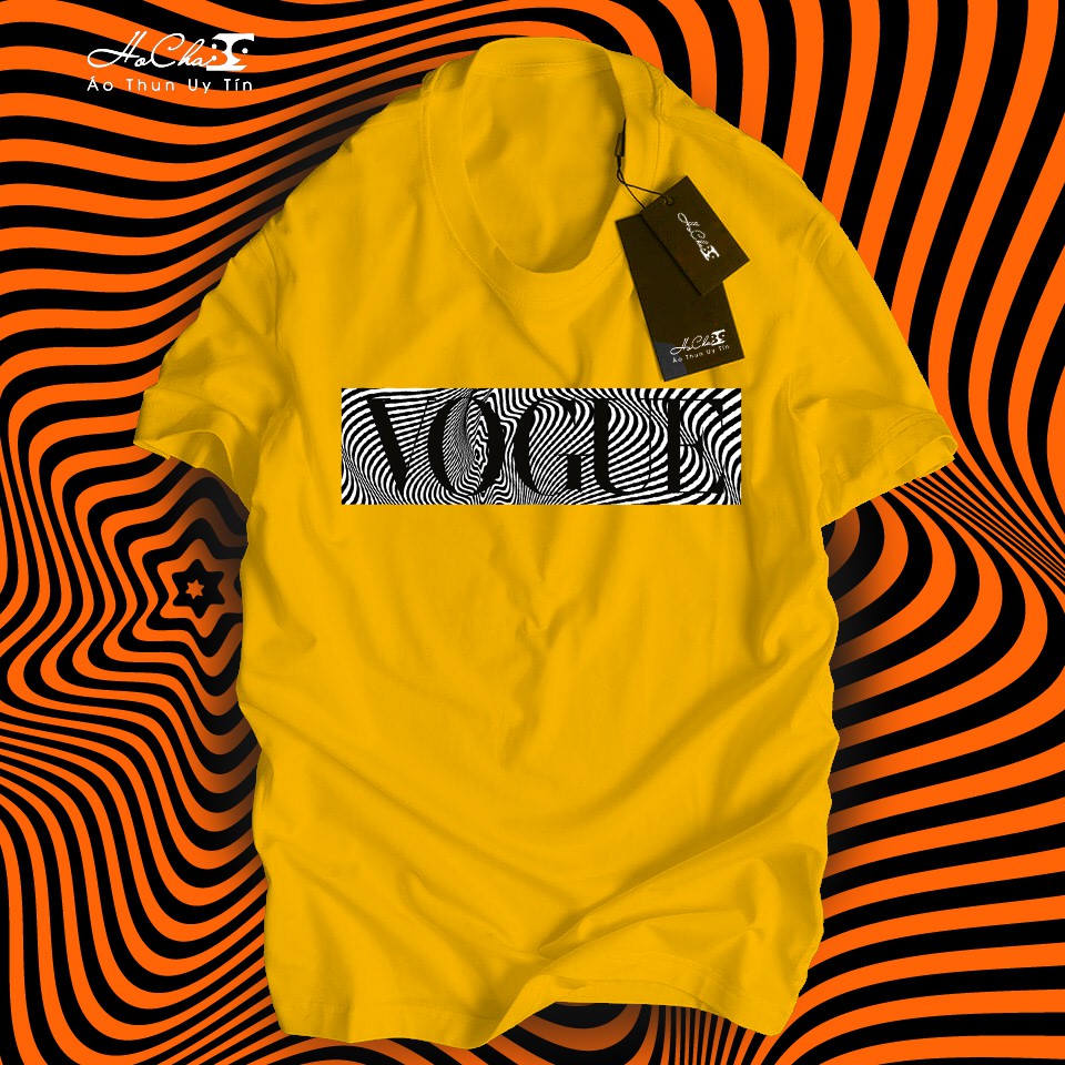 Áo Thun VOGUE VÀNG CÚC - Vải Cotton 4c Siêu Mềm Mịn