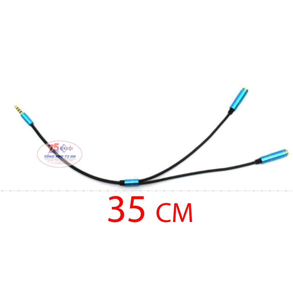Dây chia 3.5mm từ 1 ra 2 đầu tai nghe hoặc loa loại tốt