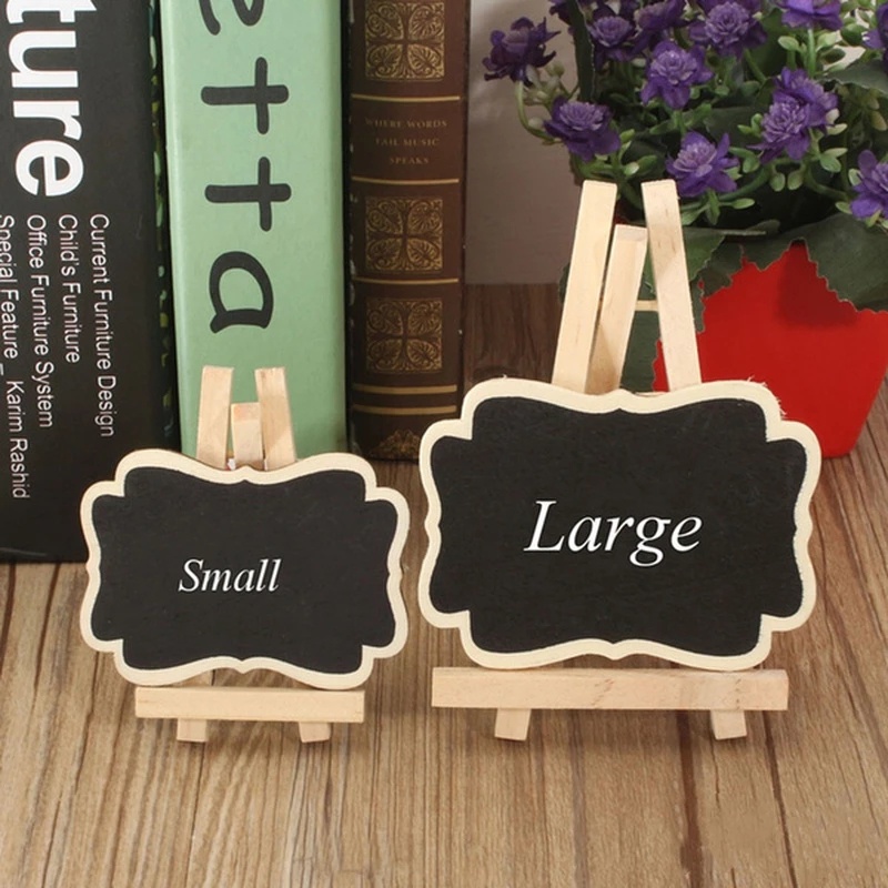 1Pcs Creative Mini Wooden Blackboard Message Tag For Wedding Party TableDecoration