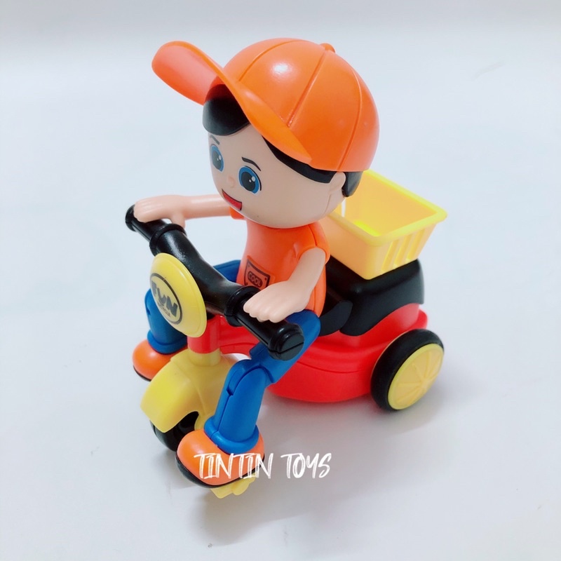 [SIÊU ĐẸP] Đồ chơi chú bé chạy xe đạp siêu dễ thương
