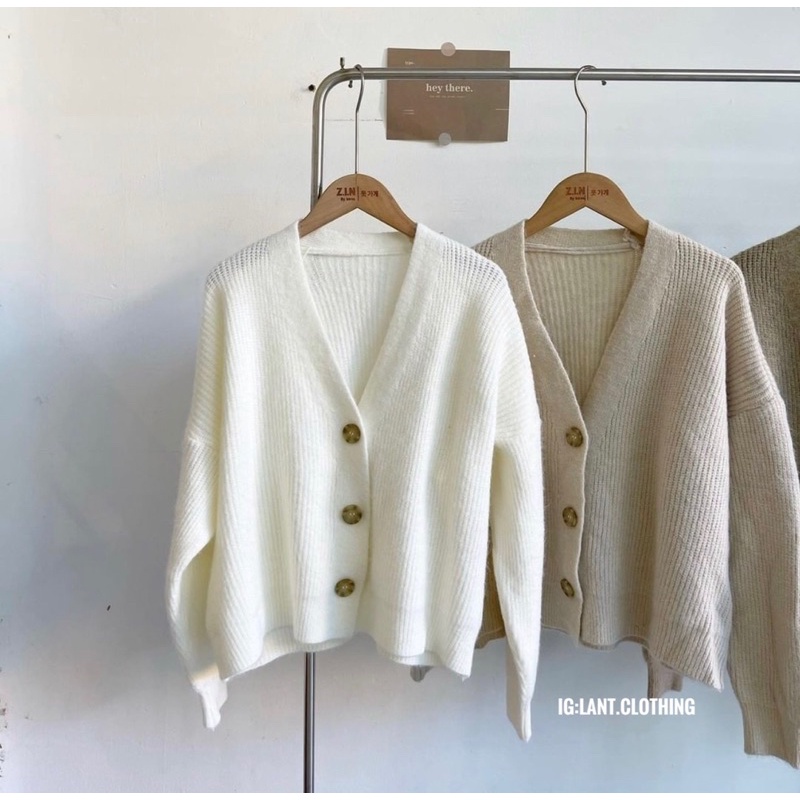 Áo khoác cadigan len cúc mềm 247