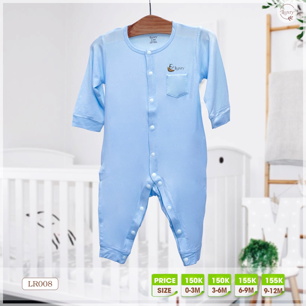 Bộ body dài tay cho bé vải sợi tre Luxry