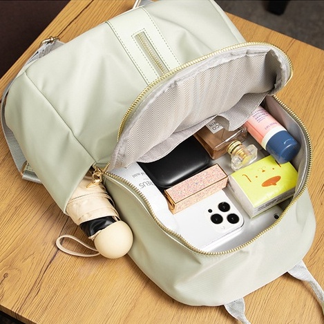 Balo Vải Oxford Chống Nước Màu Trơn Thời Trang Hàn Quốc Cho Nữ