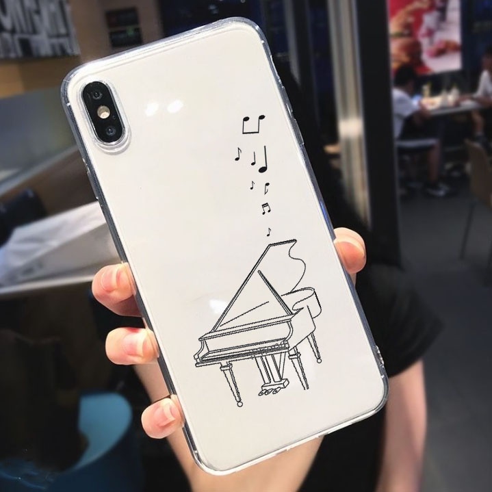 For IPhone 15 13 14 Pro Max Case Note Music Piano Cute for Grils Funny Clear Casing IP 13 12 11 Pro Max 6 6s 7 8