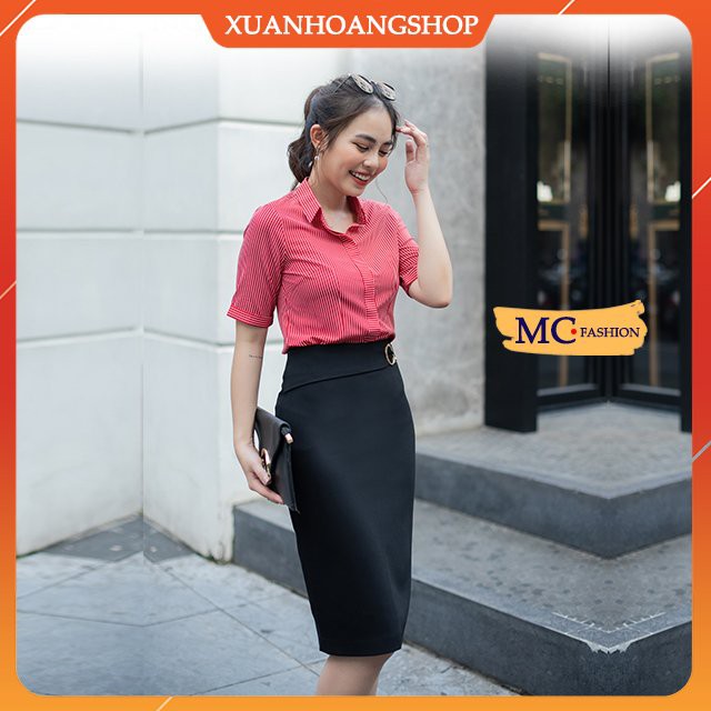 Chân Váy Bút Chì Mc Fashion Đẹp Dáng Nữ Công Sở Dài Qua Gối, Màu Xanh Đen Tím Than Cao Cấp Cv0371 | BigBuy360 - bigbuy360.vn