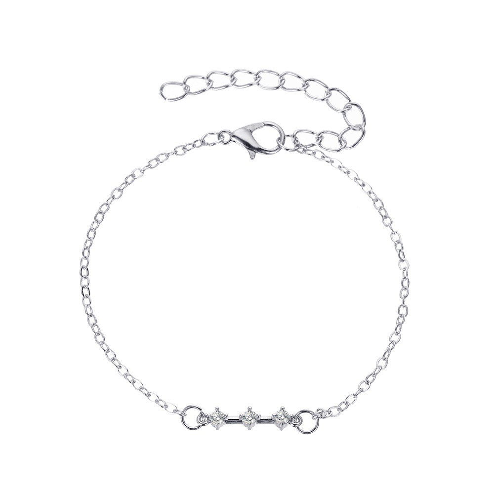 Dây đeo tay zircon thiết kế đơn giản cho nữ