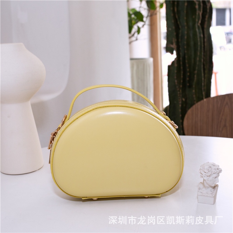 Túi Đeo Chéo Cứng Màu Trơn Phong Cách Hàn Quốc Thời Trang Cho Nữ 2021