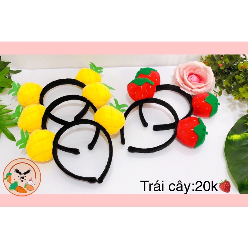 Băng đô cài tóc trái dâu 🍓