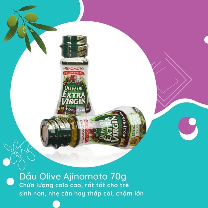 Dầu Olive Ajnomoto Nhật cho bé từ 6 tháng bổ sung đầy đủ vitamin - Date 7/2022