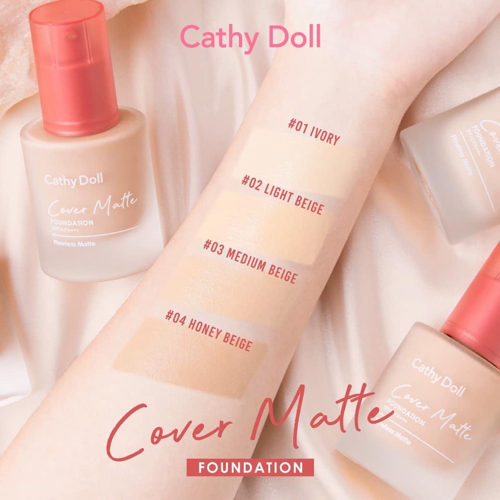 Kem Nền CATHY DOLL Cover Matte Foundation SPF15 PA+++ 15ml