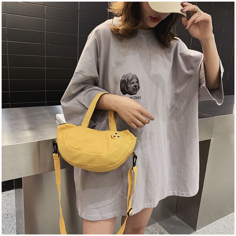 Túi Đeo Chéo Canvas Nhật Bản Dễ Thương Cho Nữ