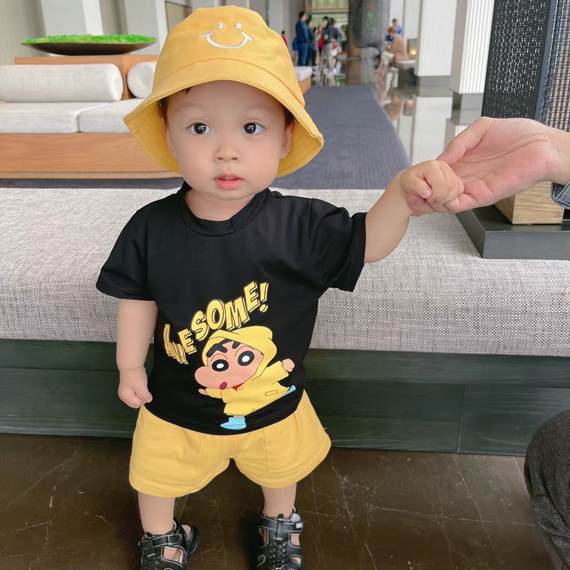 BOT29, Bộ bé trai, Bộ cộc tay cho bé trai, chất cotton, TẶNG MŨ từ 8-20kg