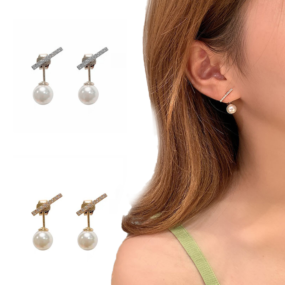 Đôi Bông Tai Chất Liệu Hợp Kim Mạ Bạc S925 Cho Nữ