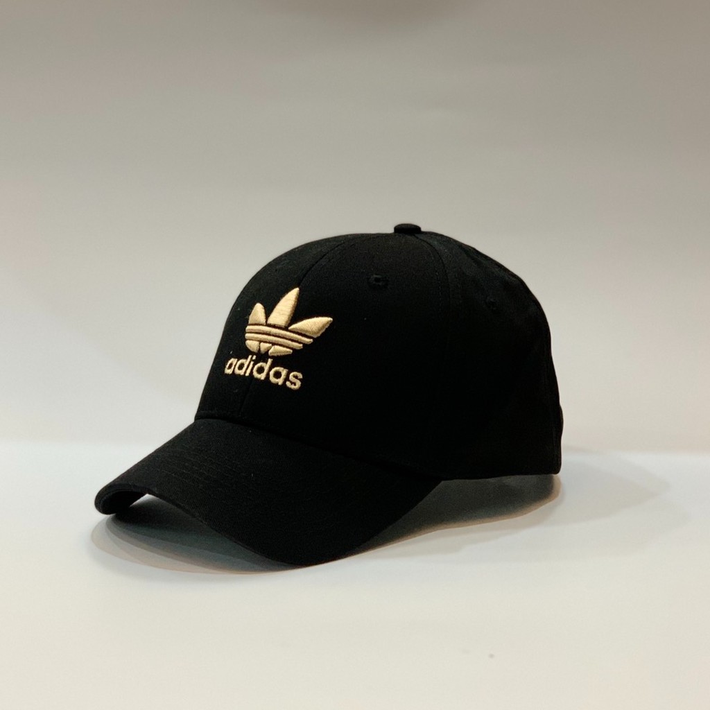 Nón lưỡi trai adidas xuất khẩu J97 store màu đen logo vàng thêu cực ôm đầu cá tinh full hộp