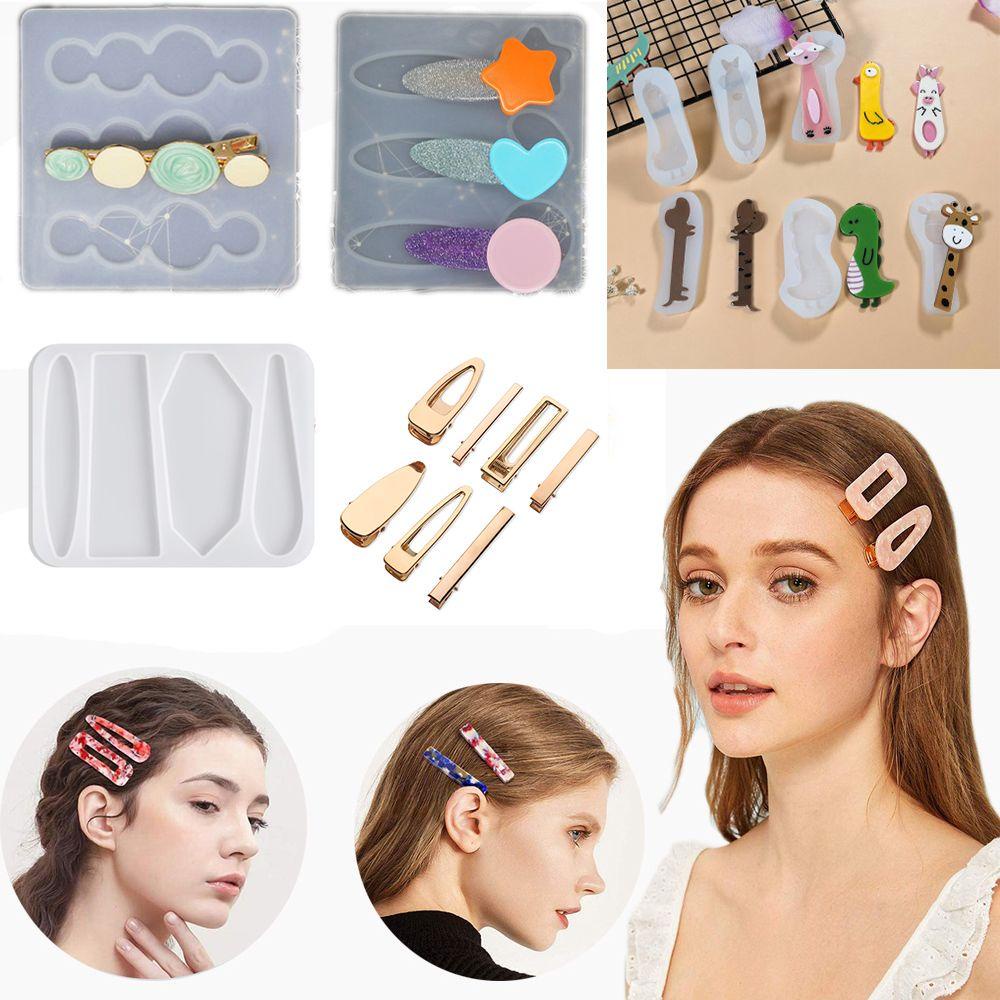 Khuôn Làm Kẹp Tóc Bằng Nhựa Resin Thủ Công DIY