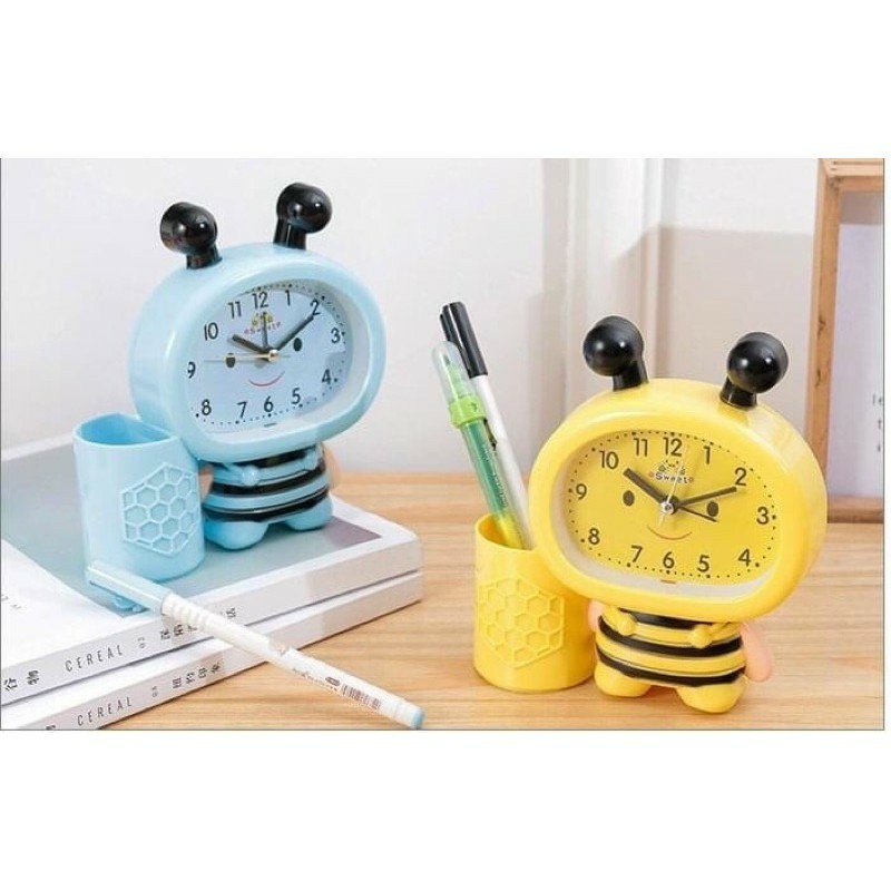 Đồng hồ, Đồng hồ điện tử để bàn con ong kèm ống cắm bút xinh xinh
