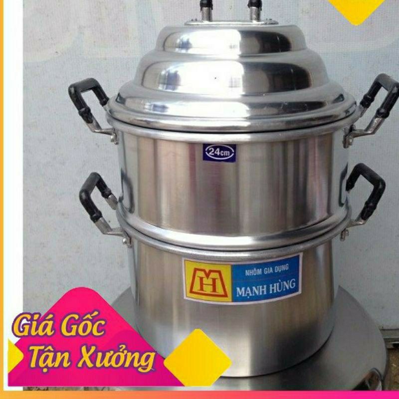 Chõ hấp xôi,đồ xôi nhôm Mạnh Hùng size 20,size 22,size 24 ,bộ chõ hấp xôi 1 kg,2 kg ,3kg gạo