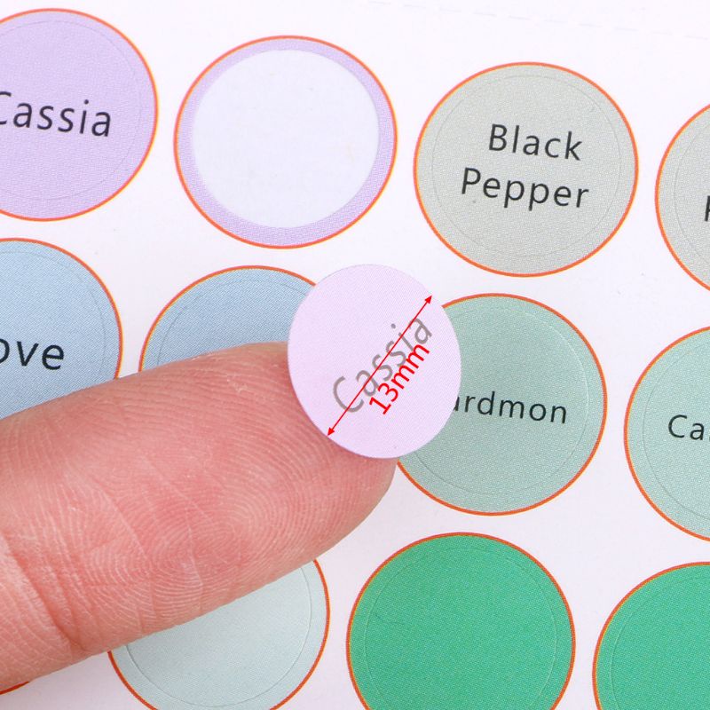 Nhãn Dán Nắp Chai Lọ Thủy Tinh Hình Tròn Nhiều Màu Sắc YOUYO