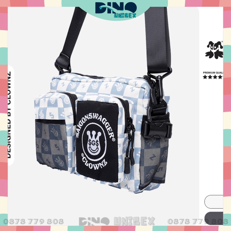 Túi Đeo Chéo Thời Trang Clownz x SGS | Họa Tiết Caro Unisex Freestyle